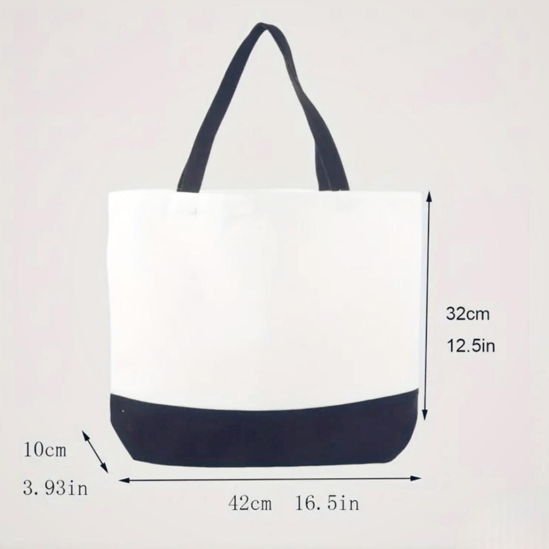 New Black and White Canvas Tote Bag, with Butterfly and Floral Bouquet Embrodery - Made to order in the UK!